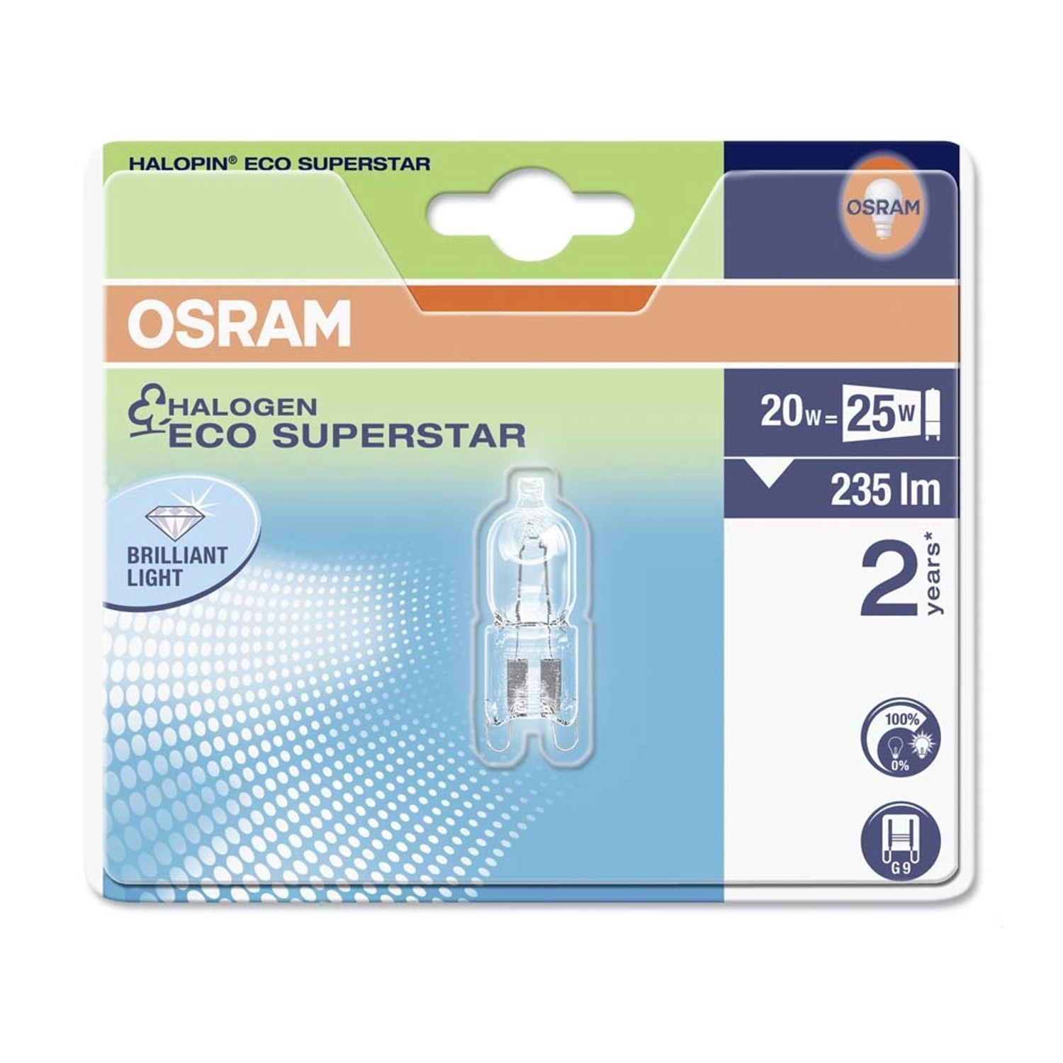 Osram Żarówka halogenowa Halopin 20 W G9