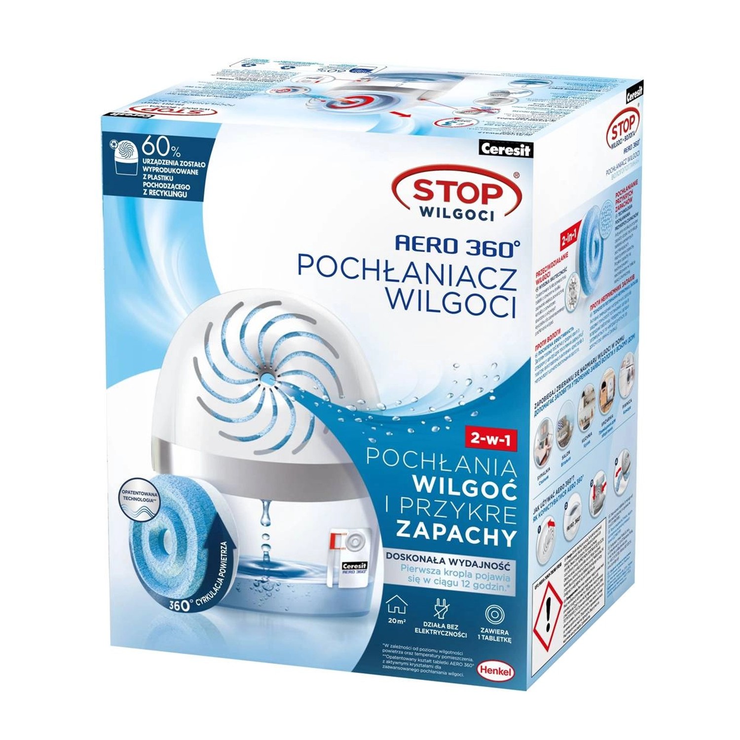 Pochłaniacz wilgoci AERO 360 st. biały 450 g