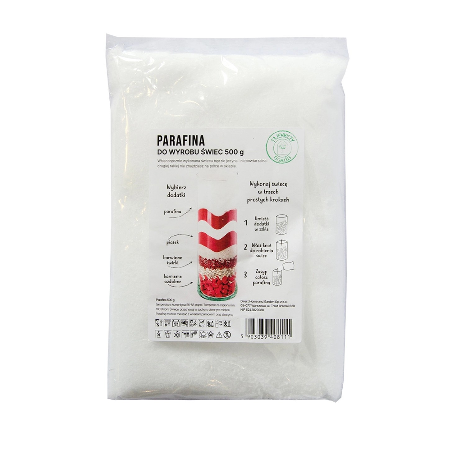 Parafina do świec 0,5 kg