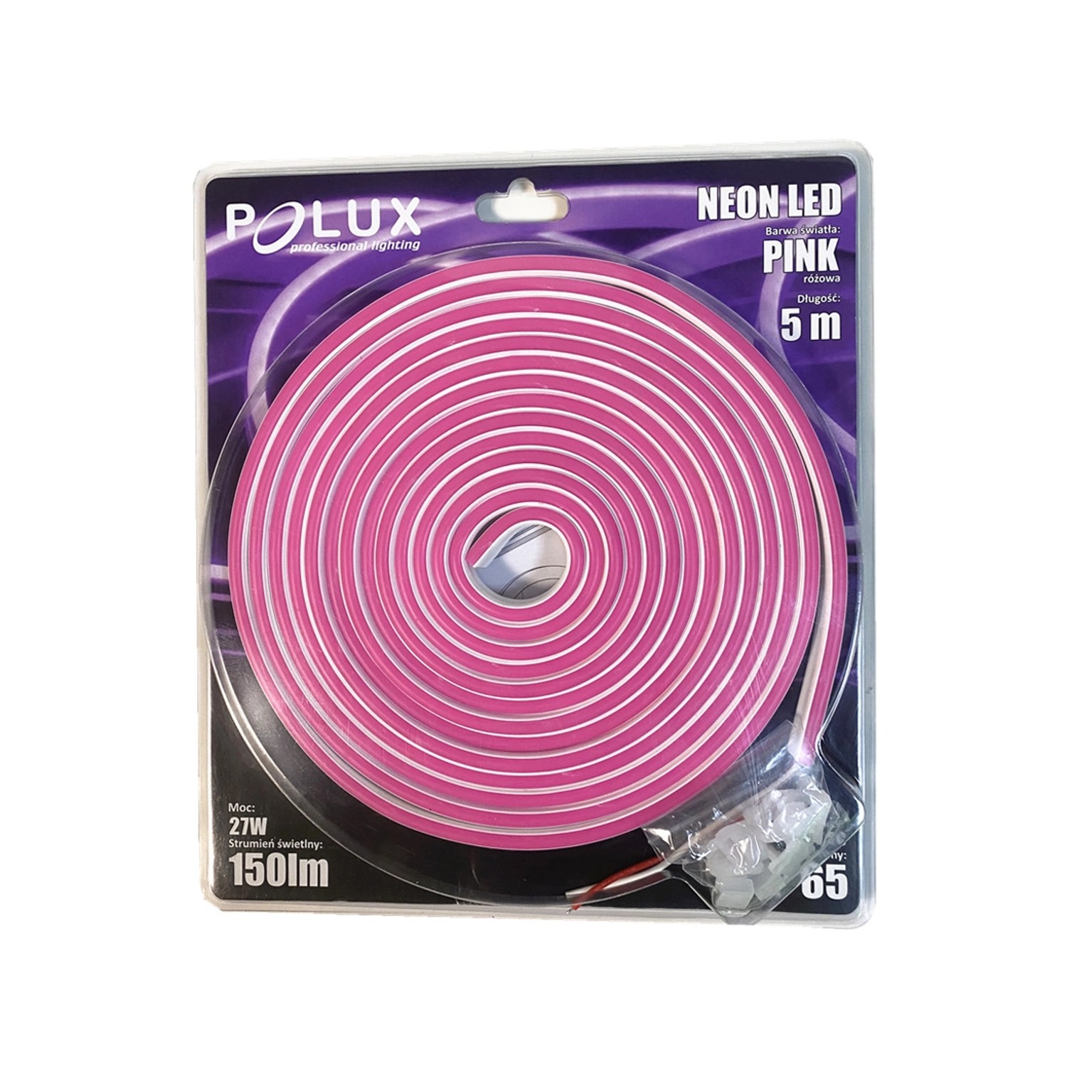 Polux Taśma LED NEON 5m 27W 150lm różowa IP65