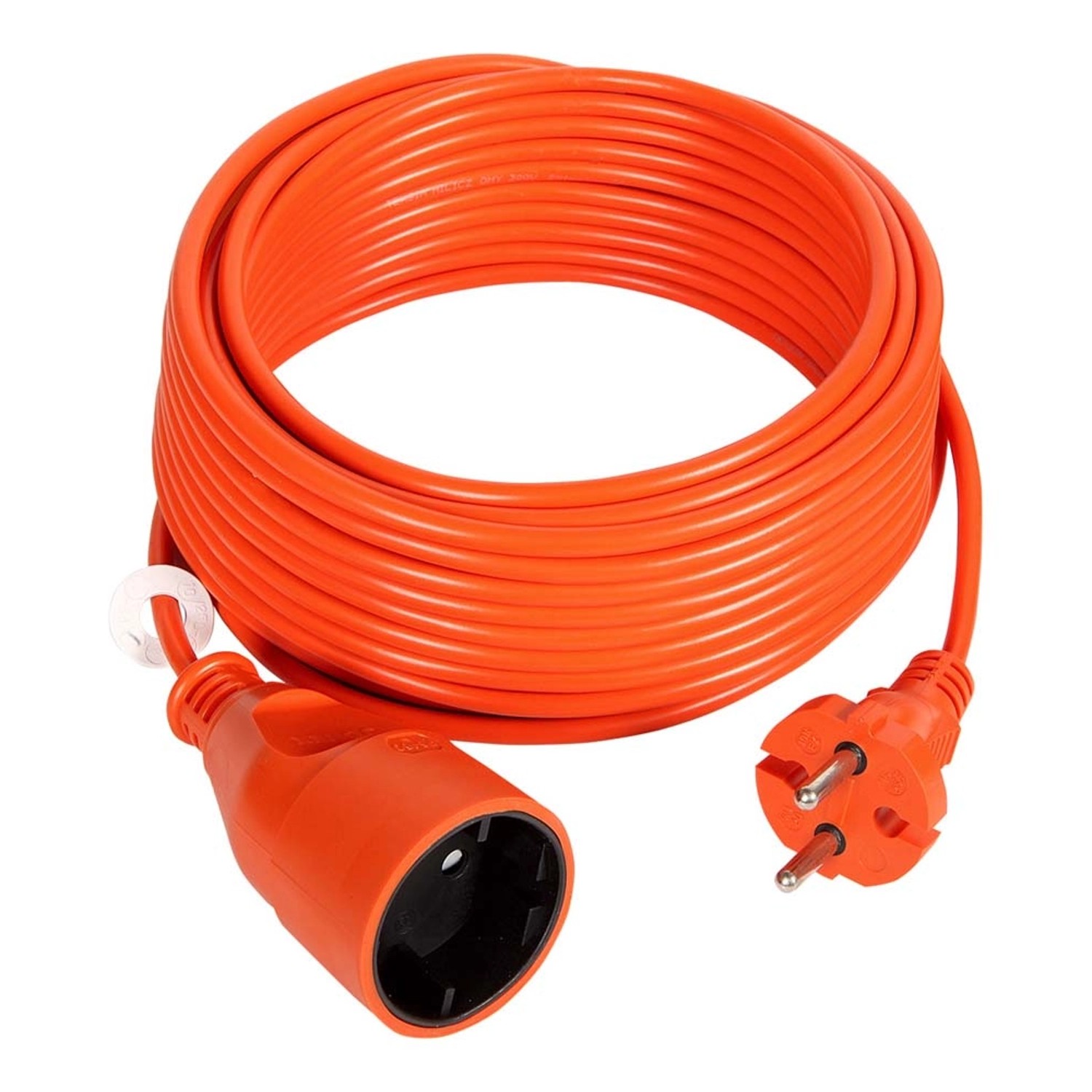 Jonex Przedłużacz 1-gniazdowy, 2x1,5mm2, długość 20m, pomarańczowy