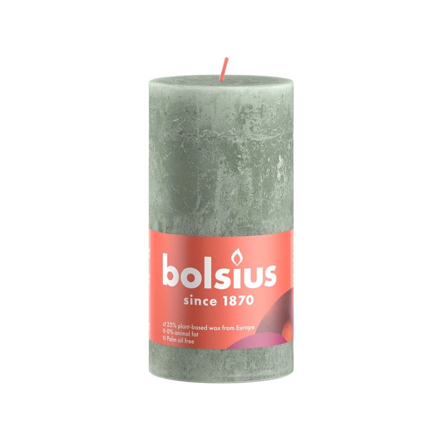 Świeca Rustic eukaliptus zieleń 130/68mm