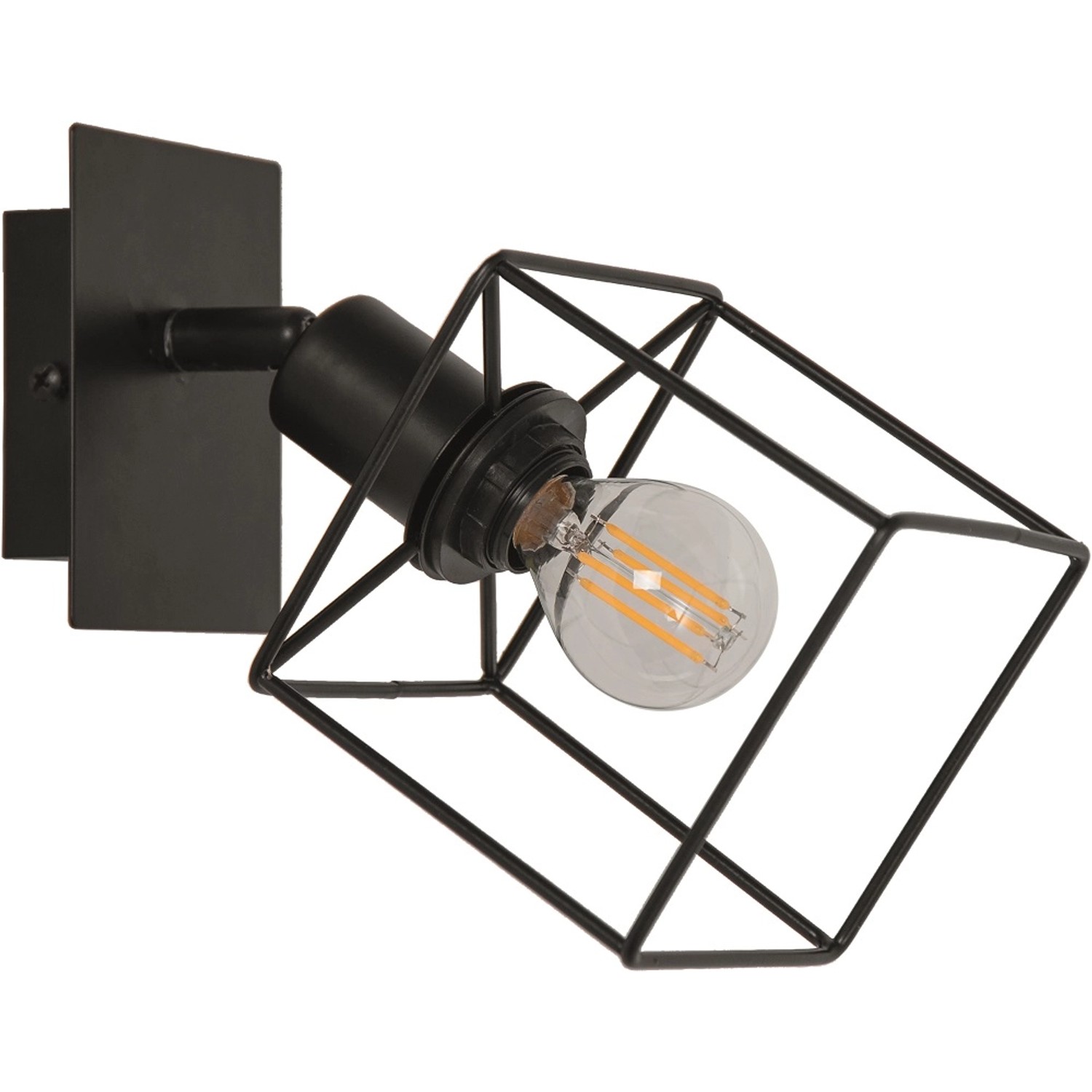 Kinkiet CUBIC czarny 1x 28W E14