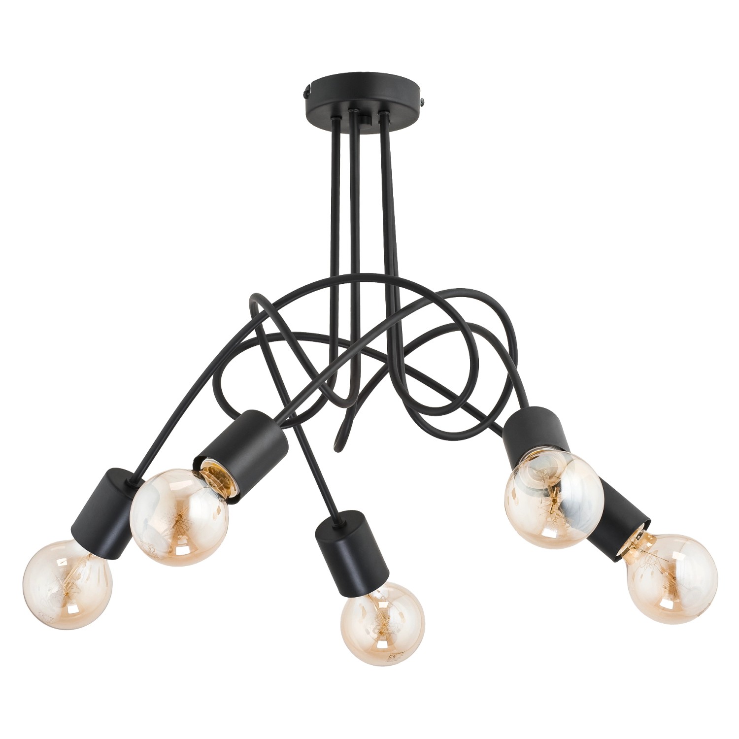 Alfa Lampa wisząca TANGO czarna 5xE27