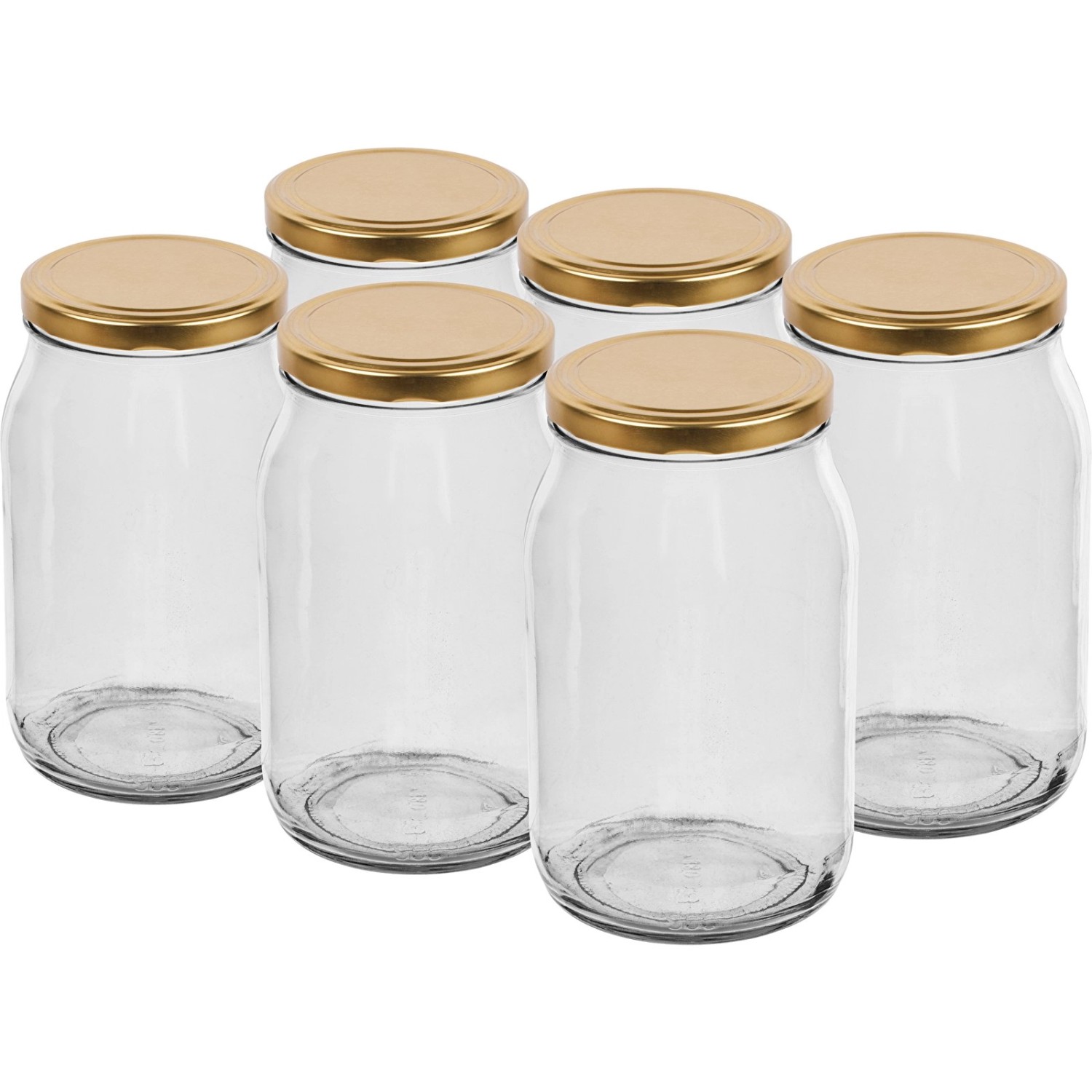 Słój z złotą zakrętką fi 82 - 900 ml