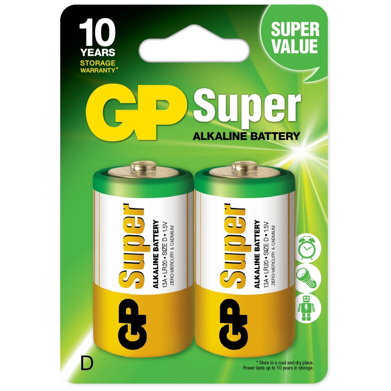 GP Baterie alkaliczne LR20/D 2 szt