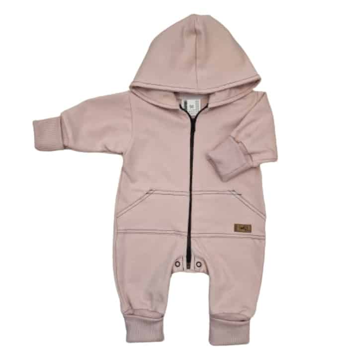 KAZUM KOMBINEZON, PAJAC WYGODNY BAWEŁNIANY POWDER PINK ZZ - 80