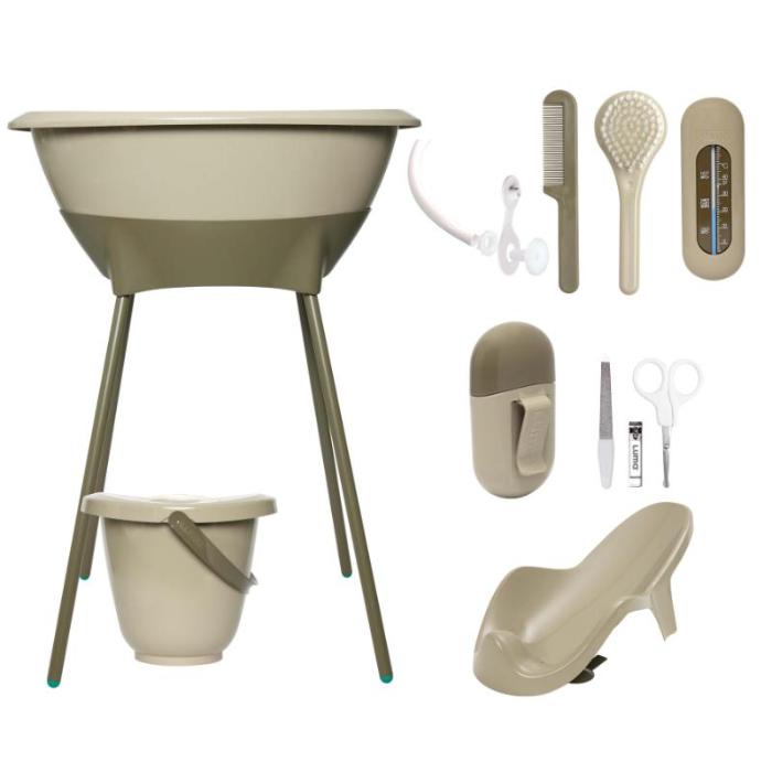 Zestaw kąpielowy 8 elem. LUMA Olive Green AG