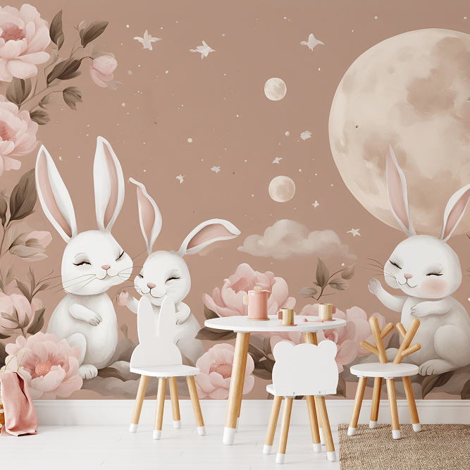 Fototapeta dla dzieci Moon Bunnies - 700