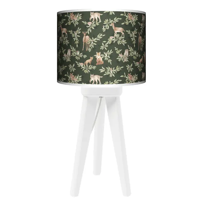 Lampa Trójnóg mała Forest Animals zieleń - kolor podstawy do wyboru FL - wenge