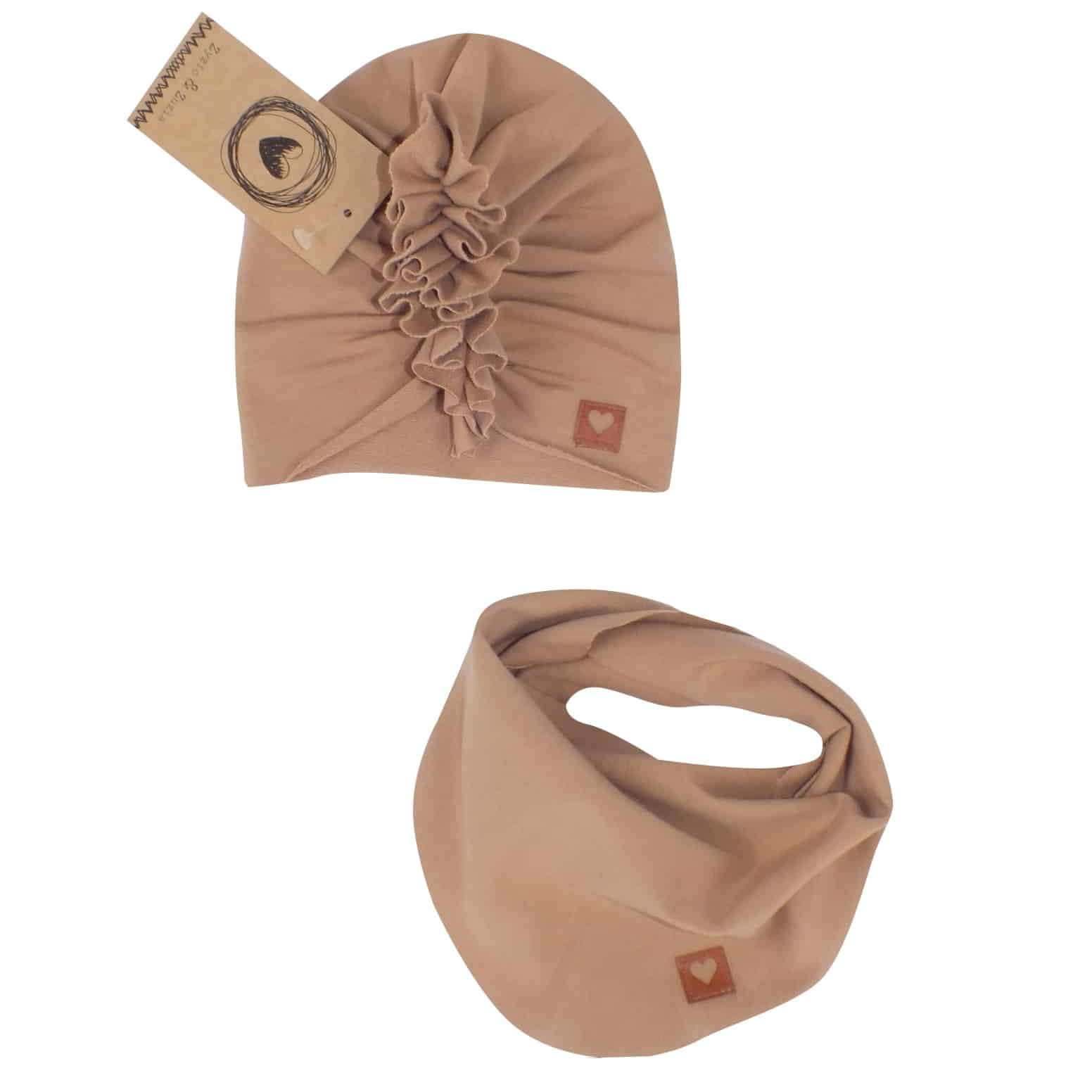 Czapka + turban cappucino ZZ
