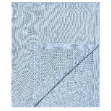 Kocyk teksturowany błękit 100x70 cm NS