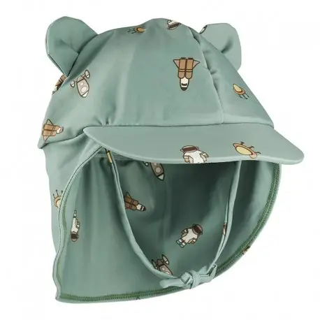 Nuuroo - czapeczka kąpielowa przeciwsłoneczna Space Light Green - 86-92