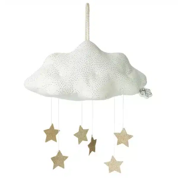 Zawieszka mobile Sparkle Cloud WHITE with Stars 34 cm BBTB