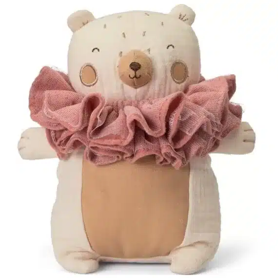 Przytulanka Pani Miś w ozdobnym kołnierzu 20 cm BBTB