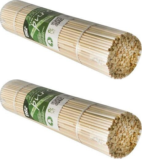 2x Patyczki do szaszłyków Papstar Pure, bambus, 25cm, 250 sztuk