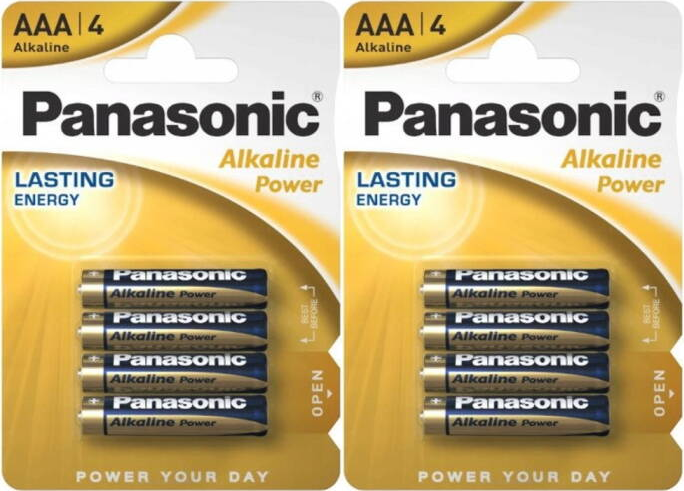 2x Bateria alkaliczna Panasonic Alkaline Power, AAA, 1.5V, LR03, 4 sztuki