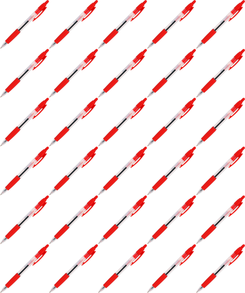 50x Długopis automatyczny MemoBe Base, 0.7mm, czerwony
