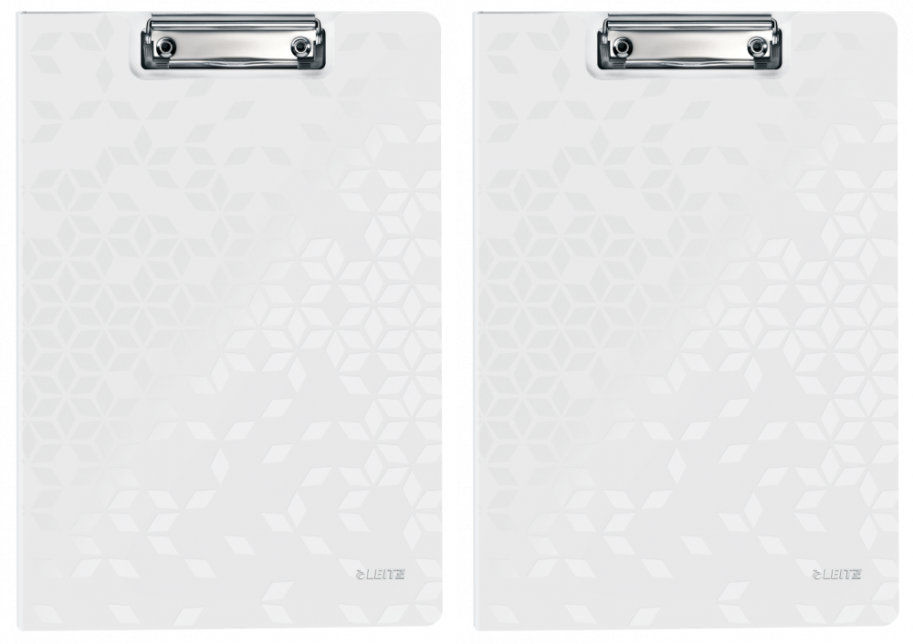 2x Clipboard Leitz Wow, z okładką, A4, biały