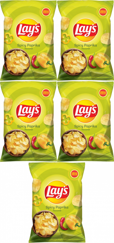 5x Chipsy Lay's Spicy Paprika, pikantna papryka, 200g