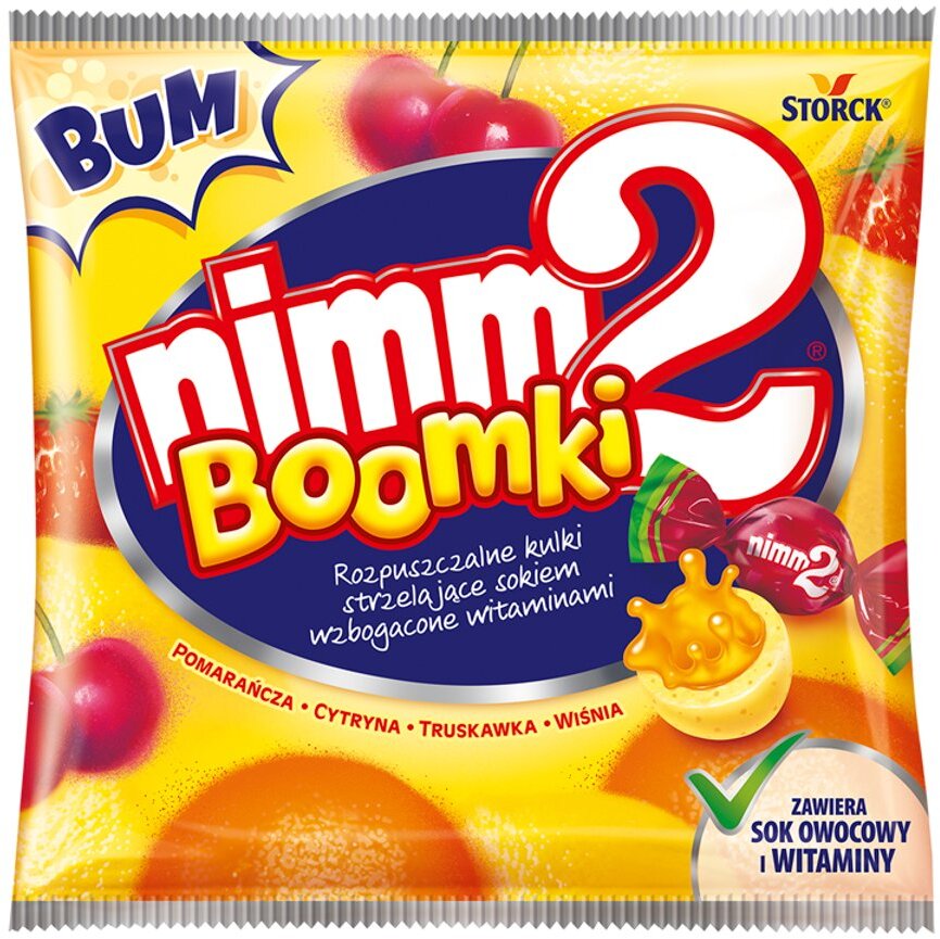 Cukierki Storck Nimm2 Boomki, mix smaków, 90g