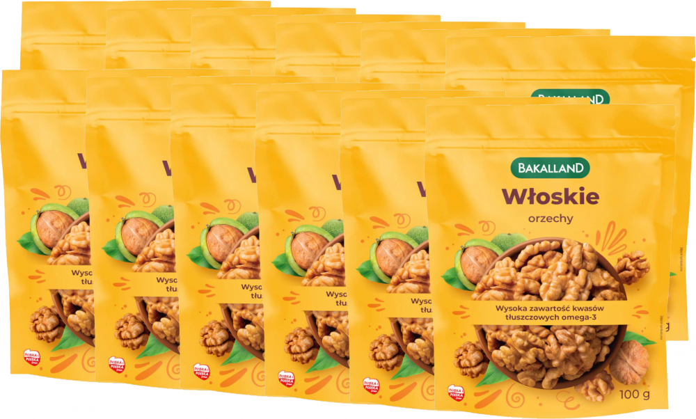 12x Orzechy włoskie Bakalland, 100g