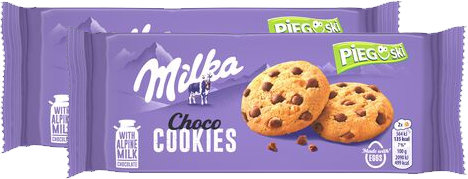 2x Ciastka Pieguski Milka, z czekoladą, 135g