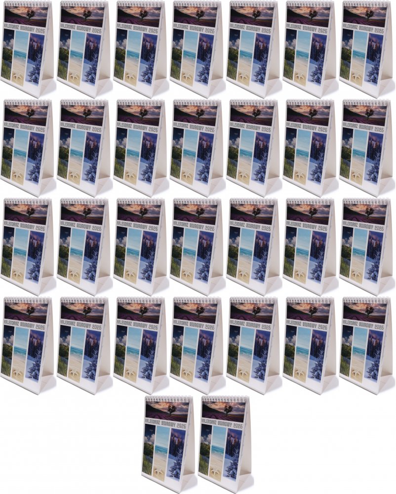 50x Kalendarz na biurko 2025, Udziałowiec, Merkury, 130x210mm, tygodniowy, 28 kartek