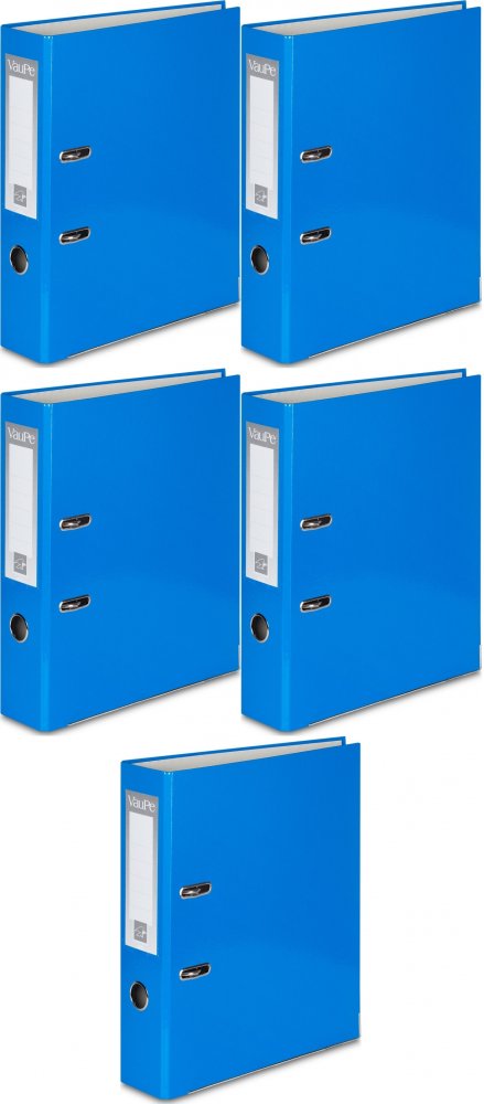 5x Segregator A4 VauPe FCK, 75mm, do 500 kartek, jasnoniebieski