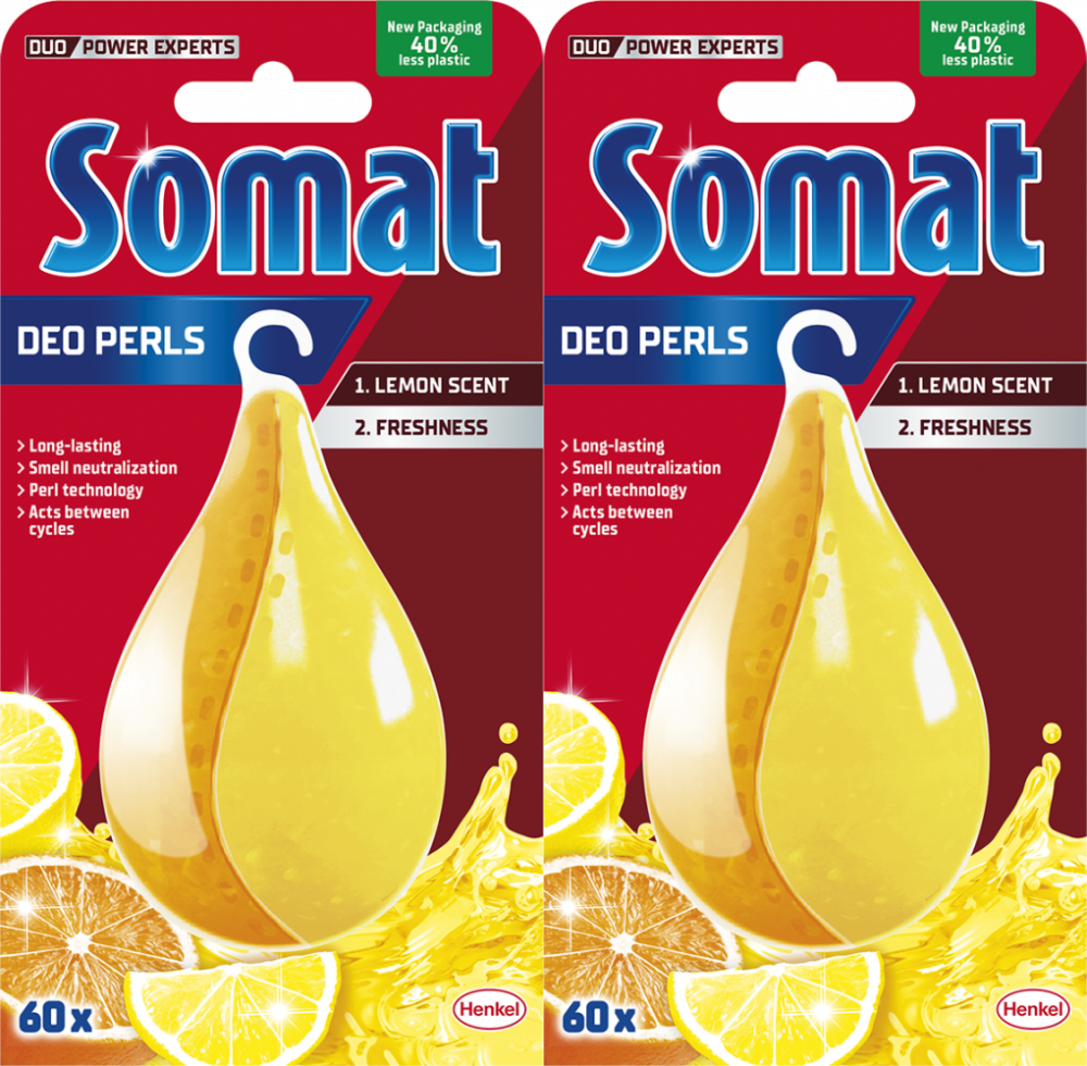 2x Odświeżacz do zmywarek Somat deo, Lemon & Orange, 17g