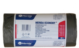 Worki na śmieci Merida Economy, na odpady zmieszane, 70l, 50 sztuk, czarny