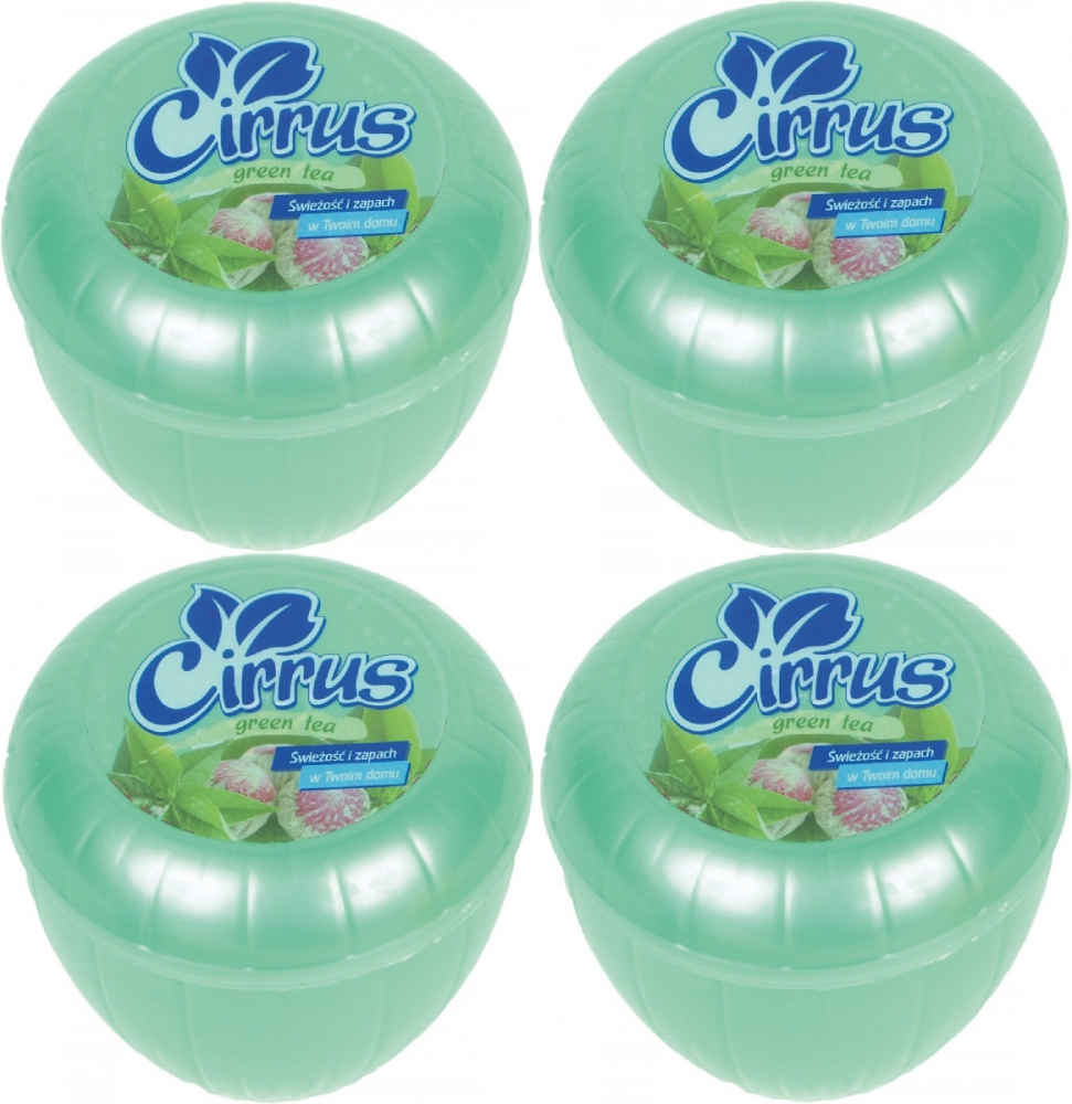 4x odświeżacz powietrza Cirrus tulipan, green tea, żel, 150g