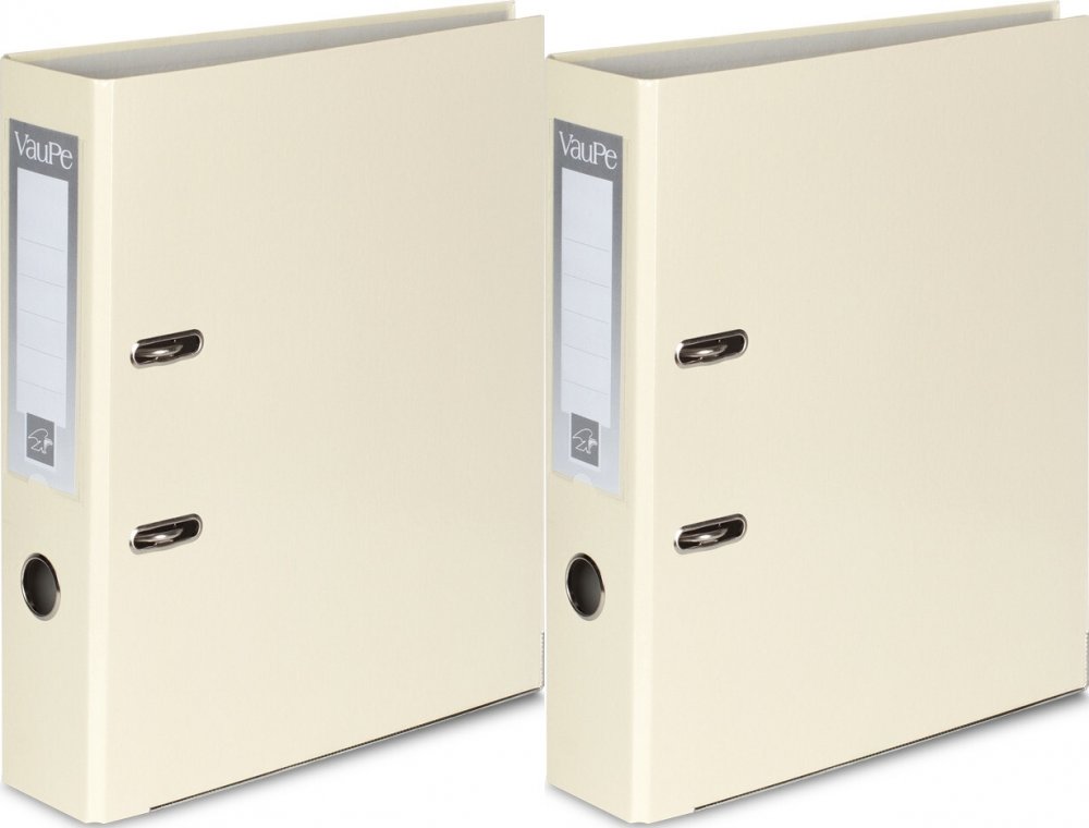 2x Segregator A4 VauPe FCK, 75mm, do 500 kartek, waniliowy