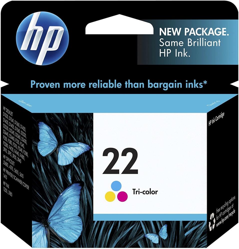 Tusz Hp 22 (C9352AE), 165 stron, CMY cyan (błękitny), magenta (purpurowy), yellow(żółty)