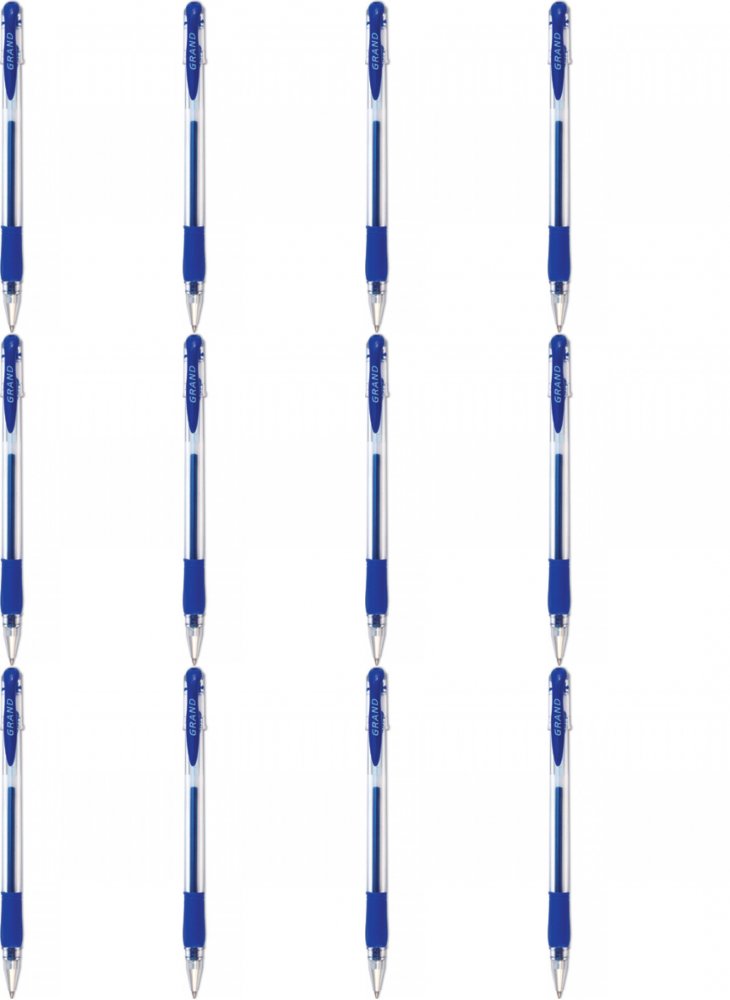12x Długopis żelowy Grand GR-101, 0.5mm, niebieski