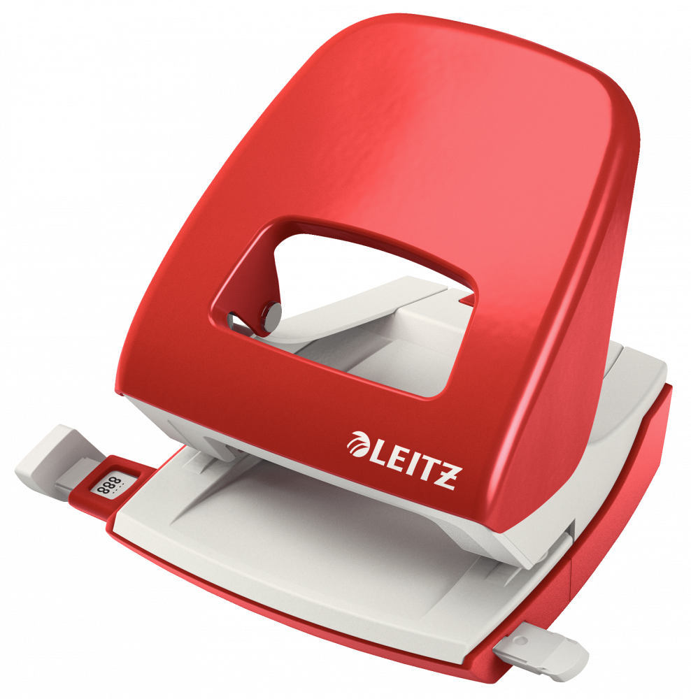 Dziurkacz Leitz New NeXXt, duży, do 30 kartek, czerwony