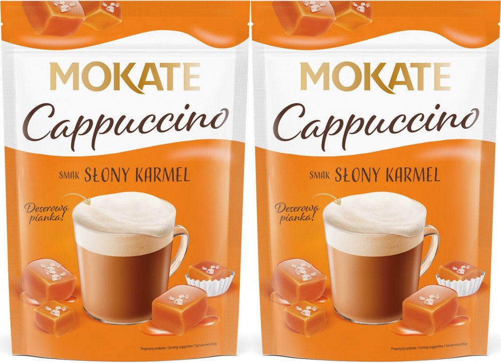 2x Kawa rozpuszczalna Mokate Cappuccino, słony karmel, 110g