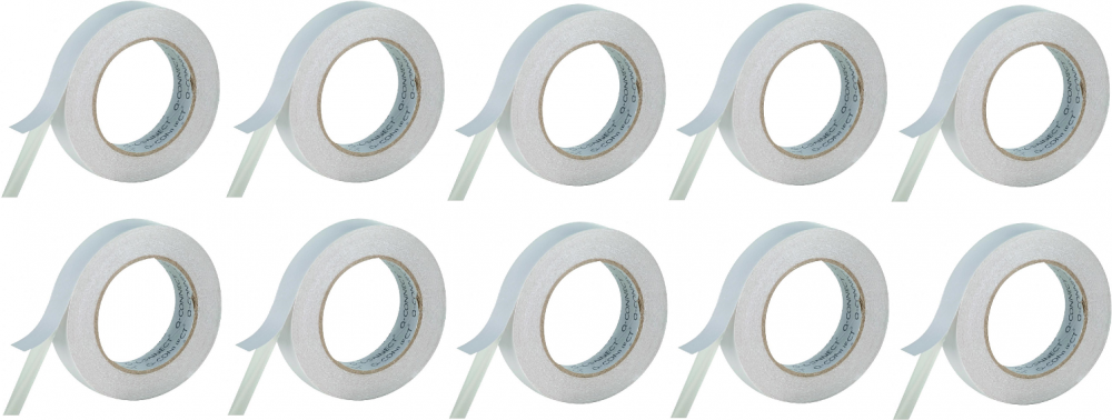 10x taśma montażowa dwustronna Q-Connect, 18mm x 3m, biały