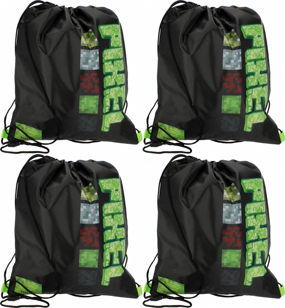 4x Worek na buty Starpak Pixel Zie, 38.5x33cm, czarny