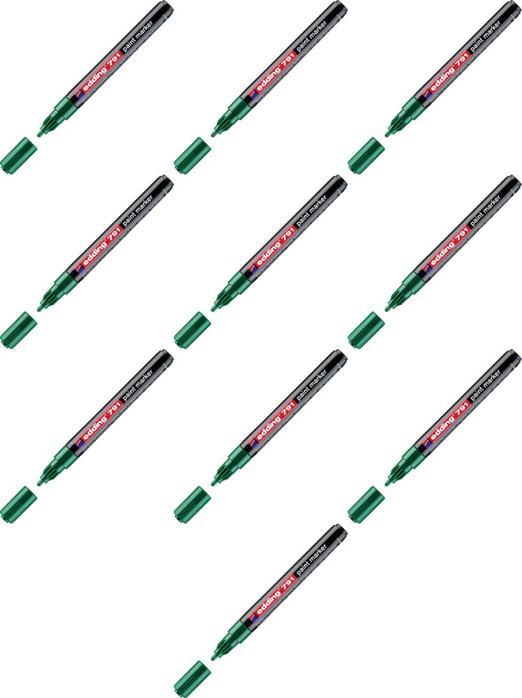 10x Marker olejowy edding, 791, okrągła, 1-2mm, zielony