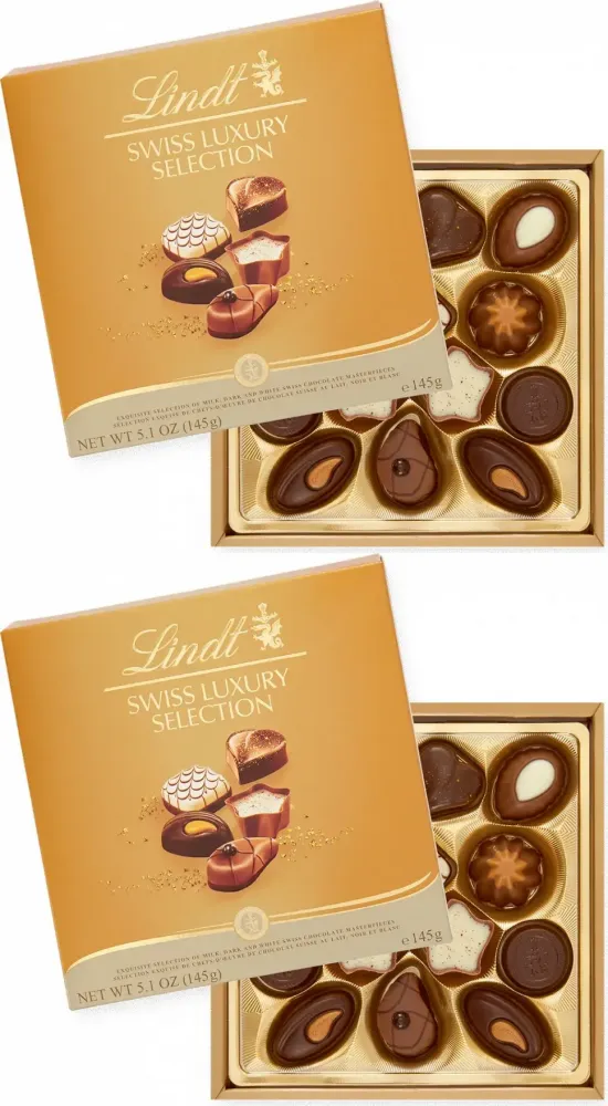 2x Bombonierka Lindt Swiss Luxury Selection, mix smaków, 145g
