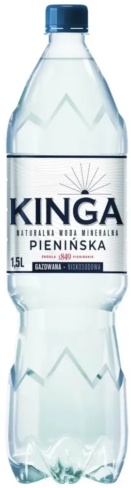 Woda gazowana Kinga Pienińska, 1.5l, butelka PET