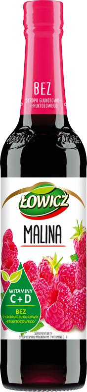 Outlet: USZKODZONE OPAKOWANIE Syrop Łowicz, malinowy, 400ml
