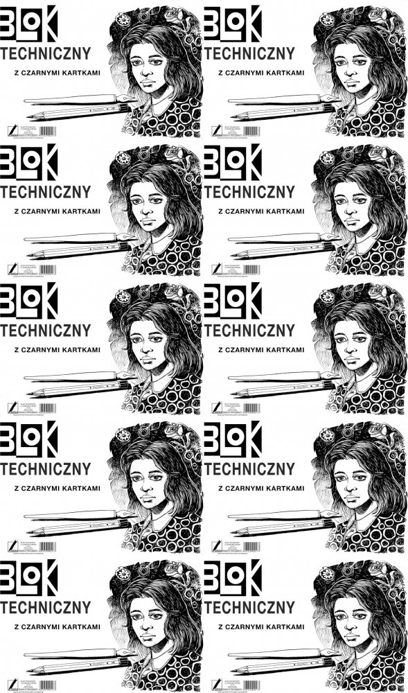 10x Blok techniczny Kreska, A3, 10 kartek, czarny