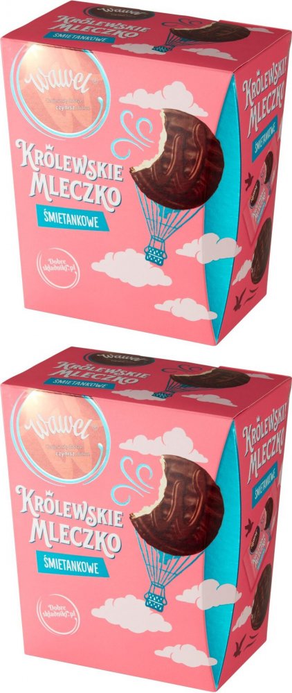 2x Bombonierka Królewskie Mleczko Wawel, śmietankowy, 340g