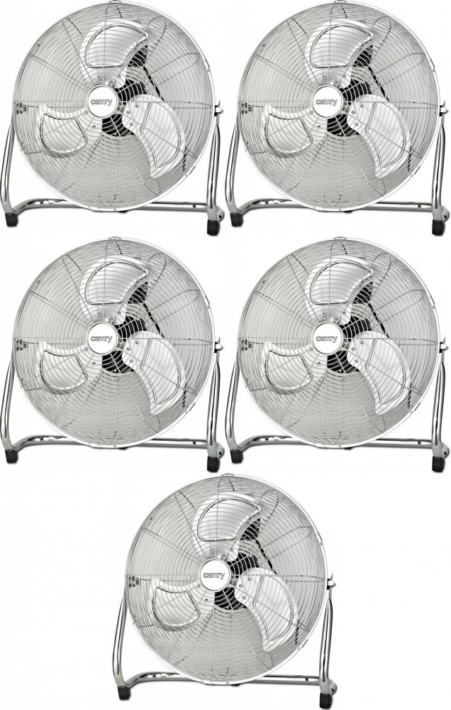 5x Cyrkulator Wentylator podłogowy Camry CR 7306, średnica 45cm, srebrny