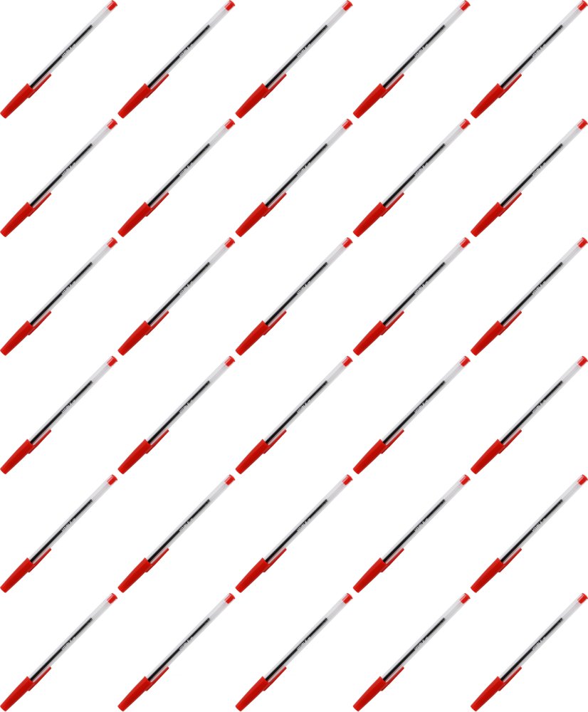 50x Długopis Niceday, Stick Visible, 1mm czerwony