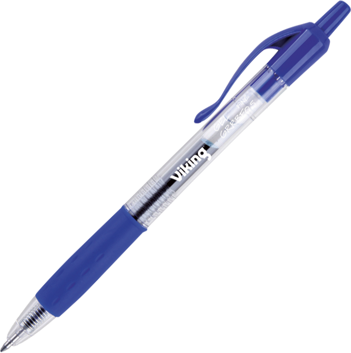 Długopis żelowy automatyczny Viking, 0.7mm niebieski