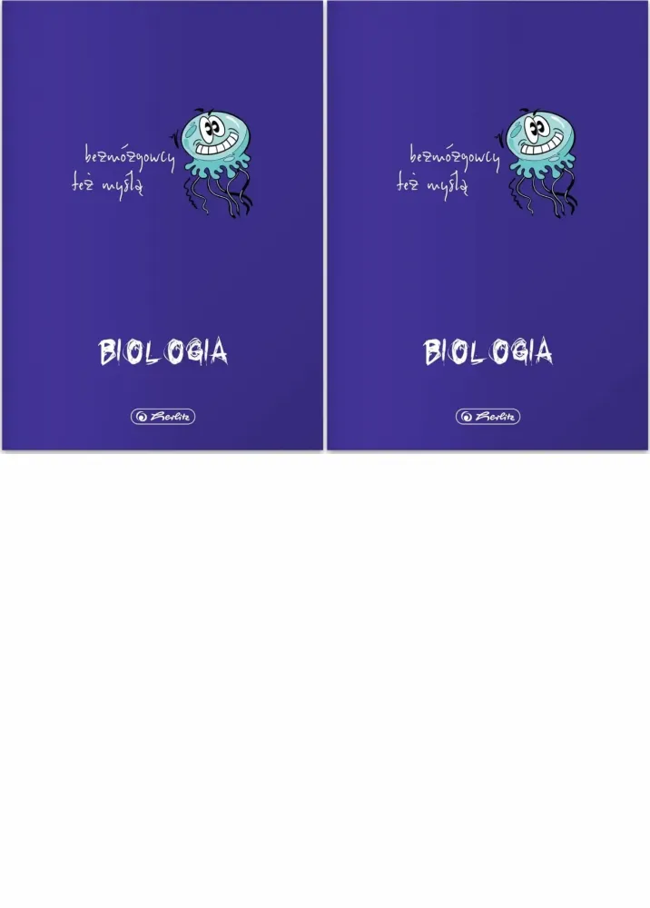 2x Zeszyt przedmiotowy w kratkę Herlitz ECO Biologia, A5, miękka oprawa, 60 kartek, fioletowy