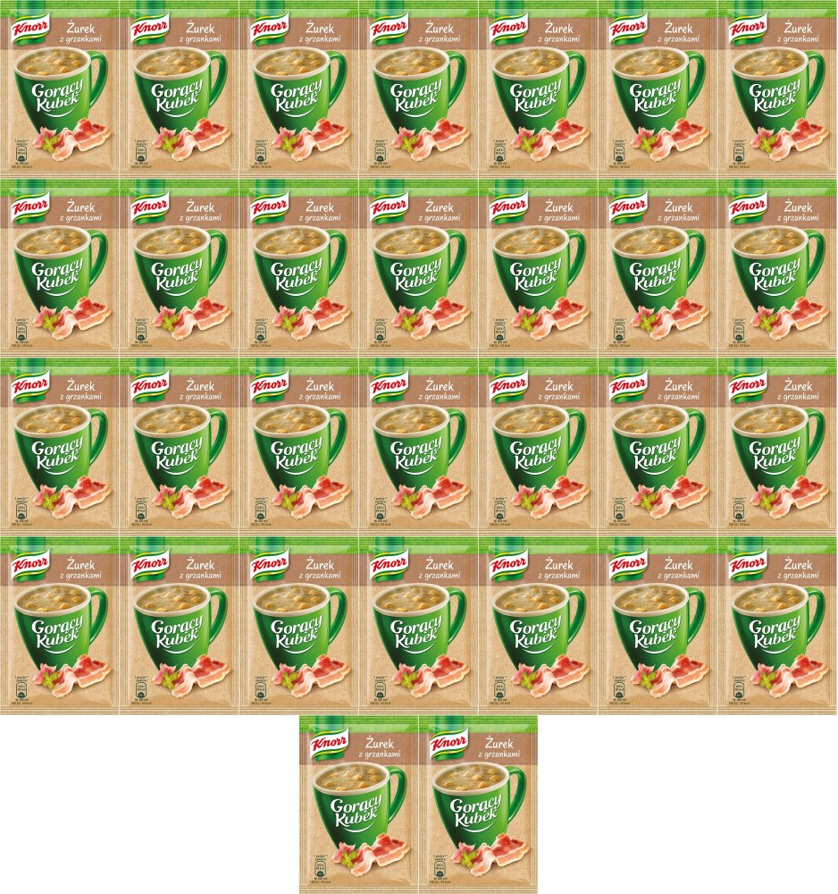38x Zupa Knorr Gorący Kubek, żurek z grzankami, 17g